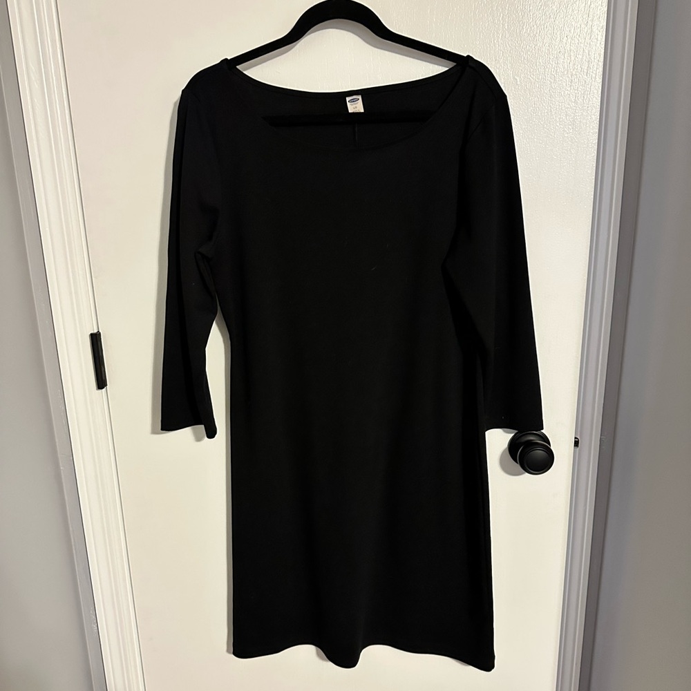 Black Boatneck Dress